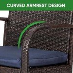 SAILARY Wicker Patio Dining Chairs Set of 2