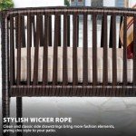 Sundale Outdoor Wicker Bar Stools with Cushions