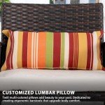 Sundale Outdoor Wicker Bar Stools with Cushions