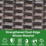 SAILARY Wicker Patio Dining Chairs Set of 2