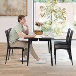 4-Pack Stackable Outdoor Wicker-Style Patio Chairs