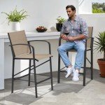 VONZOY Outdoor Bar Stools Set of 2