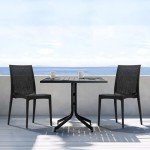 4-Pack Stackable Outdoor Wicker-Style Patio Chairs