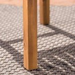 Caribbean Outdoor Acacia Wood Barstool Set, 2 Pieces