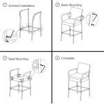 Sundale Outdoor Wicker Bar Stool Set - 2 Pieces