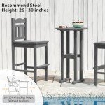 Gray 39-Inch Outdoor Adirondack Bar Table