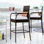 Sundale Outdoor Wicker Bar Stool Set - 2 Pieces