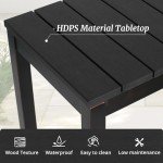 Cozyman 45" Black Outdoor Bar Table