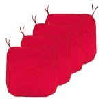 Waterproof Outdoor Cushion Covers Set of 4 - Red
