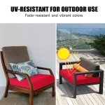 Waterproof Outdoor Cushion Covers Set of 4 - Red