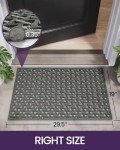Grey Non-Slip Outdoor Welcome Mat, 19"x29.5