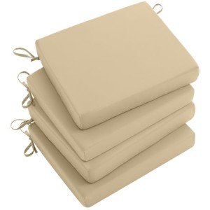 Outdoor Waterproof Chair Cushion Set of 4 - Khaki
