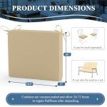 Outdoor Waterproof Chair Cushion Set of 4 - Khaki