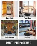 Durable Non-Slip Semicircular Door Mat - Black