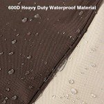 Waterproof Stackable Patio Chair Cover - Beige/Brown