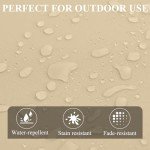 Outdoor Waterproof Chair Cushion Set of 4 - Khaki