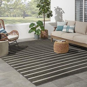 Nourison Positano Black Ivory 8' x 10' Rug