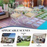 Outdoor Waterproof Chair Cushion Set of 4 - Khaki