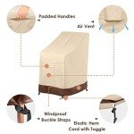 Waterproof Stackable Patio Chair Cover - Beige/Brown