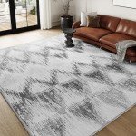 Quick-Dry Grey Outdoor Area Rug for Patios