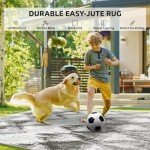 Quick-Dry Grey Outdoor Area Rug for Patios