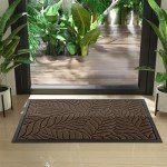 Waterproof Non-Slip Outdoor Welcome Mat, Brown