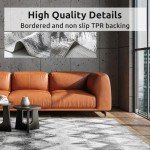 Quick-Dry Grey Outdoor Area Rug for Patios