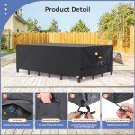 Waterproof Outdoor Patio Furniture Covers with Straps