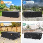 Waterproof Outdoor Patio Furniture Covers with Straps