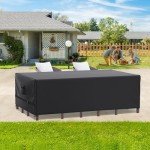 Waterproof Outdoor Patio Furniture Covers with Straps
