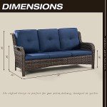 Joyside 3-Seater Outdoor Wicker Patio Sofa