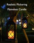 Solar Lanterns with Flickering Candles - 2 Pack