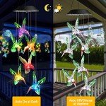 Color Changing Solar Wind Chime - Hummingbird Design