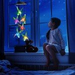 Color Changing Solar Wind Chime - Hummingbird Design