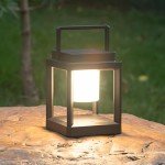 Solar Outdoor Table Lamp for Patio and Camping