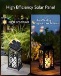 Solar Lanterns with Flickering Candles - 2 Pack