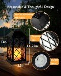Solar Lanterns with Flickering Candles - 2 Pack