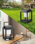 Solar Outdoor Table Lamp for Patio and Camping