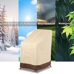 Waterproof Stackable Patio Chair Cover - Beige/Brown