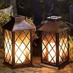 2 Pack Solar Lanterns - LED Outdoor Decor