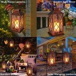 2 Pack Solar Lanterns - LED Outdoor Decor