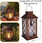 2 Pack Solar Lanterns - LED Outdoor Decor