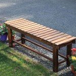 Weatherproof Backless Outdoor Garden Bench for Two