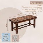 Weatherproof Backless Outdoor Garden Bench for Two