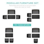 4-Piece Outdoor Wicker Patio Conversation Set