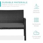 4-Piece Outdoor Wicker Patio Conversation Set