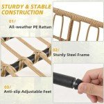 4-Piece Outdoor Rattan Patio Conversation Set