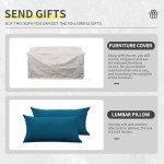 Peacock Blue Outdoor Loveseat Sofa for Patio