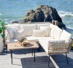 4-Piece Wicker Patio Furniture Set with Sofa