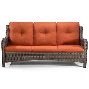 Joyside 3-Seater Wicker Outdoor Patio Sofa